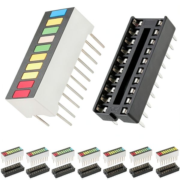 LED Bar Graph Display 10 segment DIP-20 Sockets DAOKAI-0