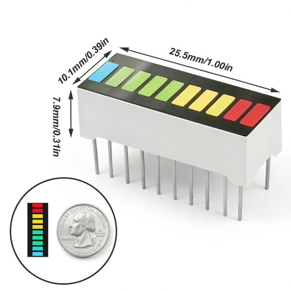 LED Bar Graph Display 10 segment DIP-20 Sockets DAOKAI-1
