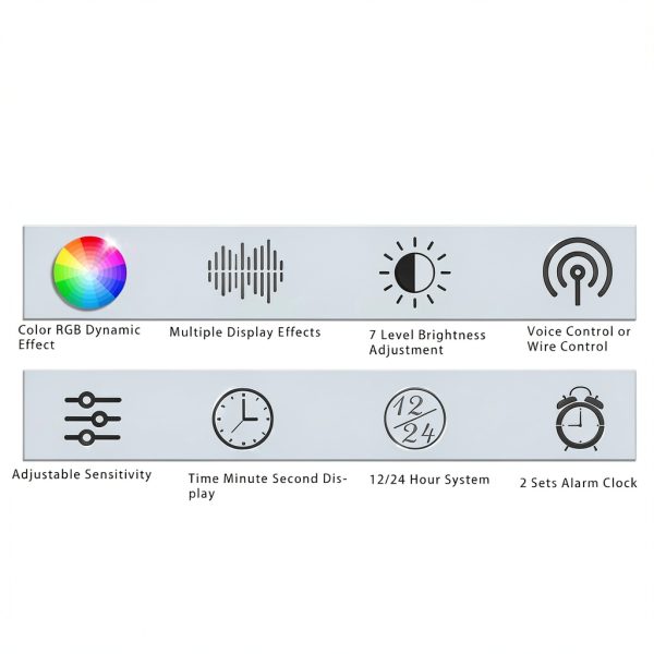 LED Music Spectrum Display Asixxsix 384 RGB Analyzer with 20 Effects-2