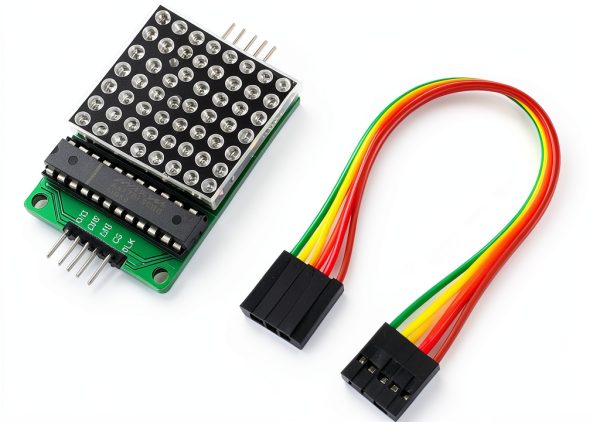 MAX7219 Dot Matrix Module 8x8 LED Display by ALAMSCN with 5 Pin Wires-4