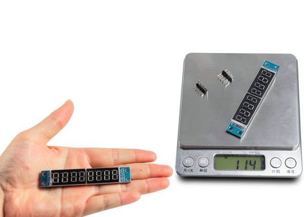 DEVMO 4pcs 8 Digit 7 Segment Module MAX7219 LED Display Cascade-5
