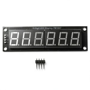 6 Digit 7 Segment Display Module LED Display Digital Tube Module TM1637 Driver Tube Clock Display with Pin Header 5V-0