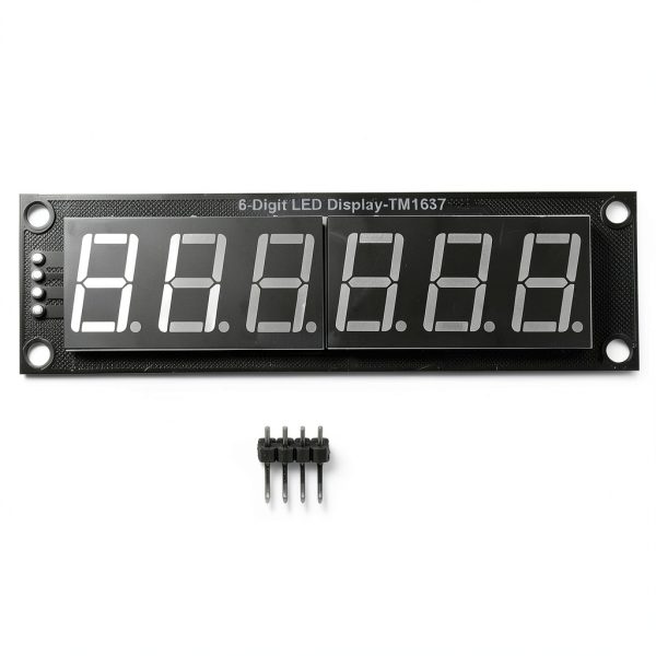6 Digit 7 Segment Display Module LED Display Digital Tube Module TM1637 Driver Tube Clock Display with Pin Header 5V-0