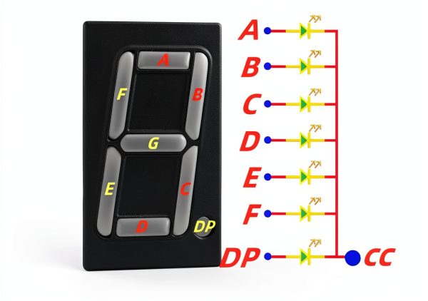 WWZMDiB 20 Pcs 1 Bit 7 Segment Display 10 Pin Red 0.56" Common Cathode LED Number Digital Tube-2