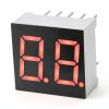 uxcell Common Cathode 10 Pin 2 Bit 7 Segment Display 0.59 x 0.55 x 0.28 Inch 0.35" Red LED Display Digital Tube 5pcs-2