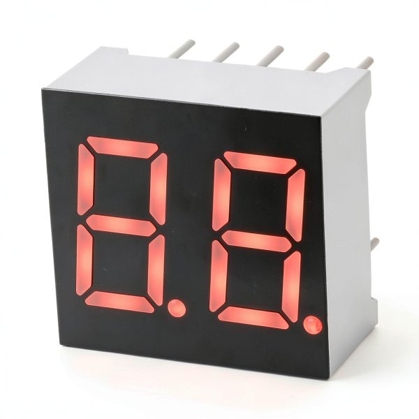 uxcell Common Cathode 10 Pin 2 Bit 7 Segment Display 0.59 x 0.55 x 0.28 Inch 0.35" Red LED Display Digital Tube 5pcs-2