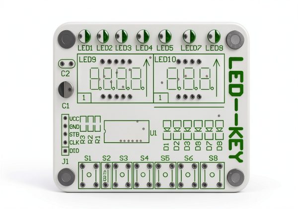 HiLetgo TM1638 8 Bits Digital LED Tube Display Module with 8 LEDs 8 Button Keys for AVR Arduino ARM-5