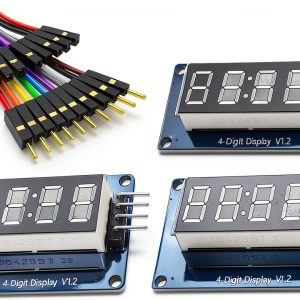 4 Digit 7 Segment LED Display Board WWZMDiB Arduino 5-Piece Red-0