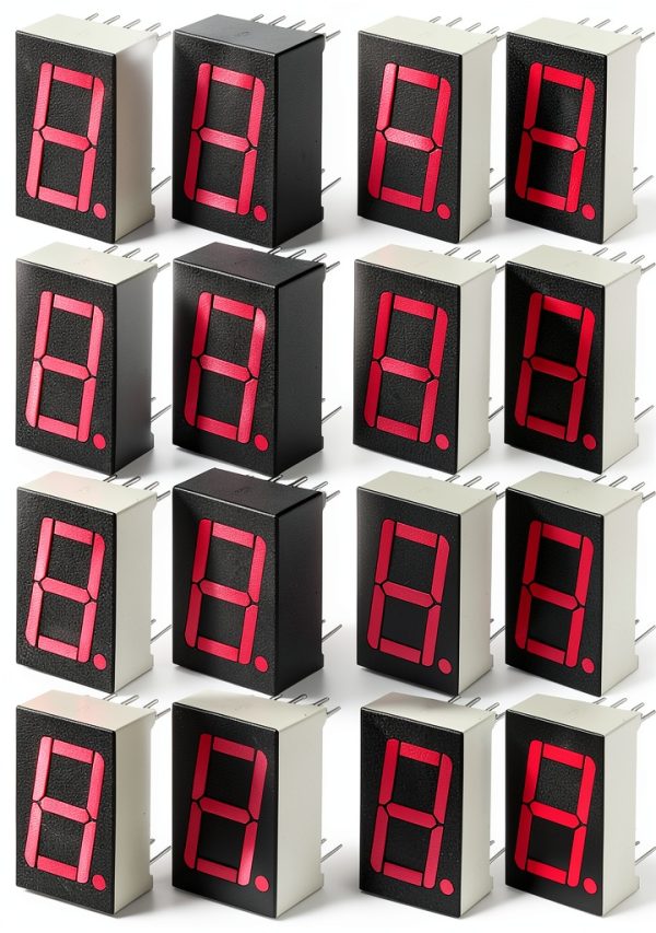 WWZMDiB 20 Pcs 1 Bit 7 Segment Display 10 Pin Red 0.56" Common Cathode LED Number Digital Tube-0