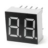 uxcell Common Cathode 10 Pin 2 Bit 7 Segment Display 0.59 x 0.55 x 0.28 Inch 0.35" Red LED Display Digital Tube 5pcs-1