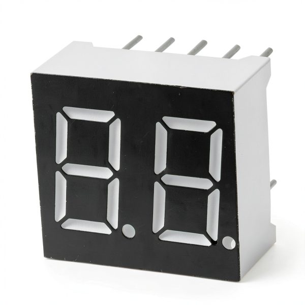 uxcell Common Cathode 10 Pin 2 Bit 7 Segment Display 0.59 x 0.55 x 0.28 Inch 0.35" Red LED Display Digital Tube 5pcs-1