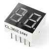 uxcell Common Cathode 10 Pin 2 Bit 7 Segment Display 0.59 x 0.55 x 0.28 Inch 0.35" Red LED Display Digital Tube 5pcs-4