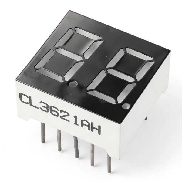 uxcell Common Cathode 10 Pin 2 Bit 7 Segment Display 0.59 x 0.55 x 0.28 Inch 0.35" Red LED Display Digital Tube 5pcs-4