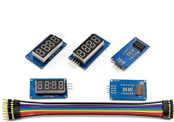 4 Digit 7 Segment LED Display Board WWZMDiB Arduino 5-Piece Red-1