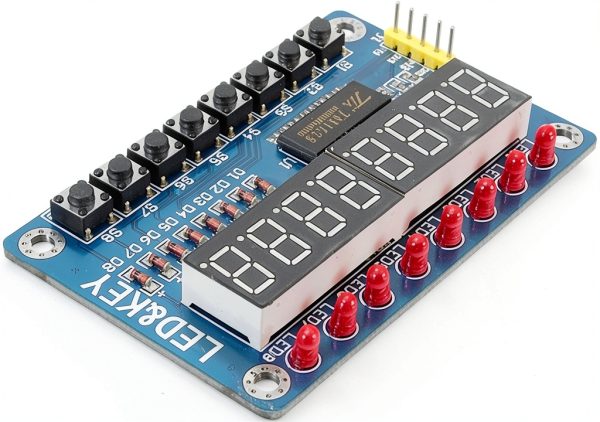 HiLetgo TM1638 8 Bits Digital LED Tube Display Module with 8 LEDs 8 Button Keys for AVR Arduino ARM-2
